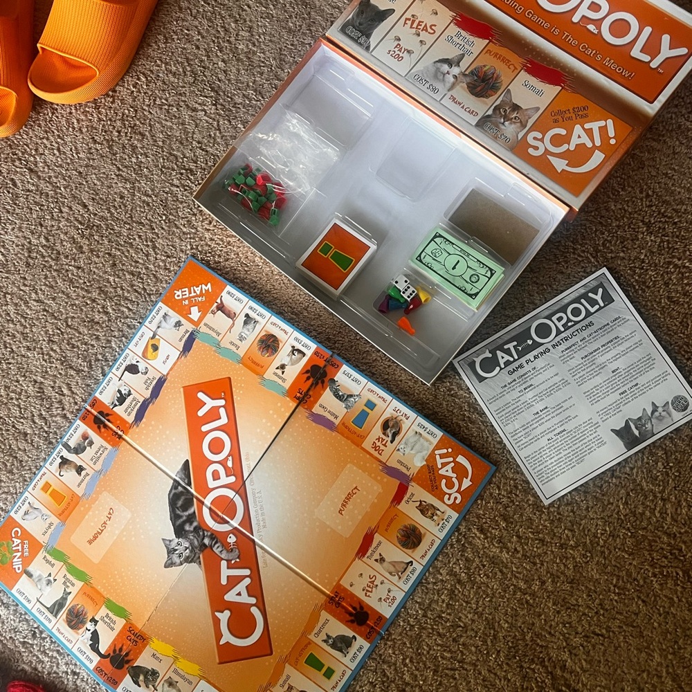 Cat-Opoly Board Game - Orange and White